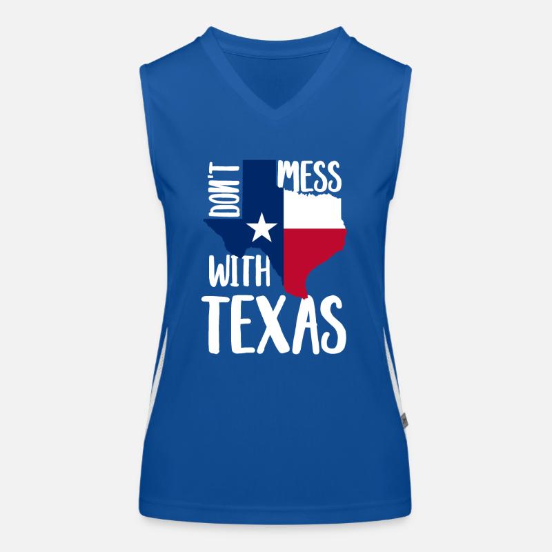 Texas map cool gift Women's Functional Contrast Tank Top