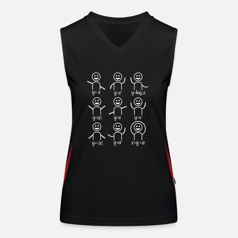 Math teacher algebra dance math Women's Functional Contrast Tank Top