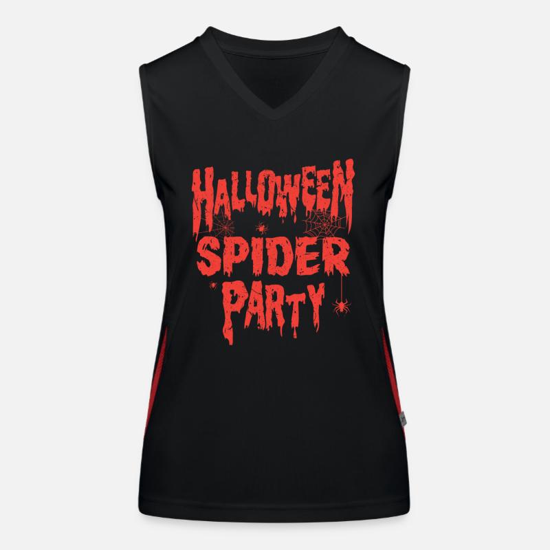 HALLOWEEN SPIDER PARTY Women's Functional Contrast Tank Top