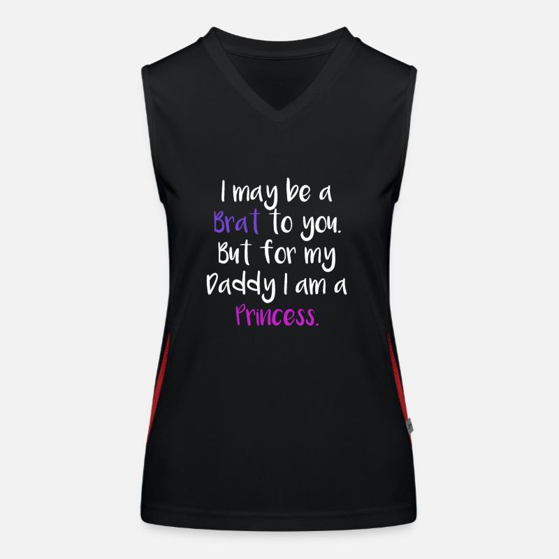 Brat Princess Ageplay DDLG Little Submissive devot Funktionelles Kontrast-Tank Top für Frauen