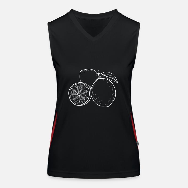 Lemons Fruit Fruit Fruit Lemon Women's Functional Contrast Tank Top