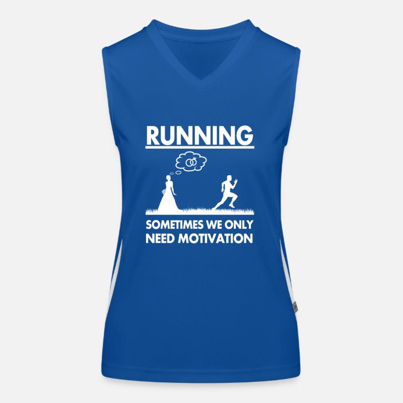 Laufen Motivation Lustig Geschenk Geschenkidee Funktionelles Kontrast-Tank Top für Frauen