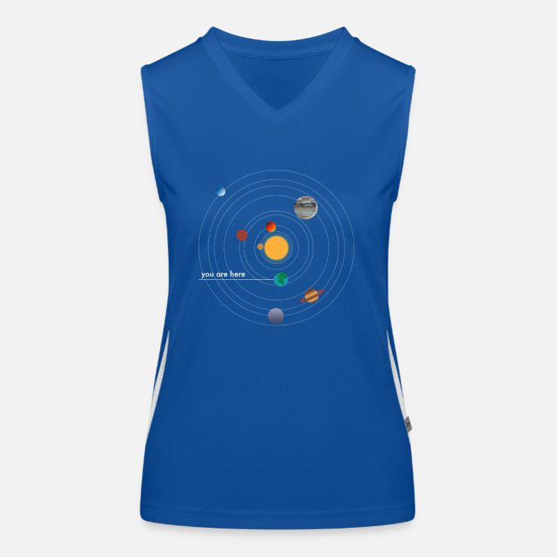 Sonnensystem Funktionelles Kontrast-Tank Top für Frauen