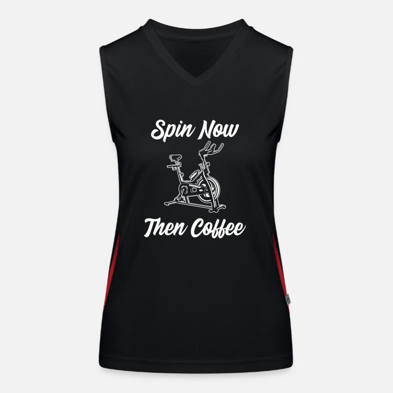 Spin Class Spin Now then Coffee Women's Functional Contrast Tank Top