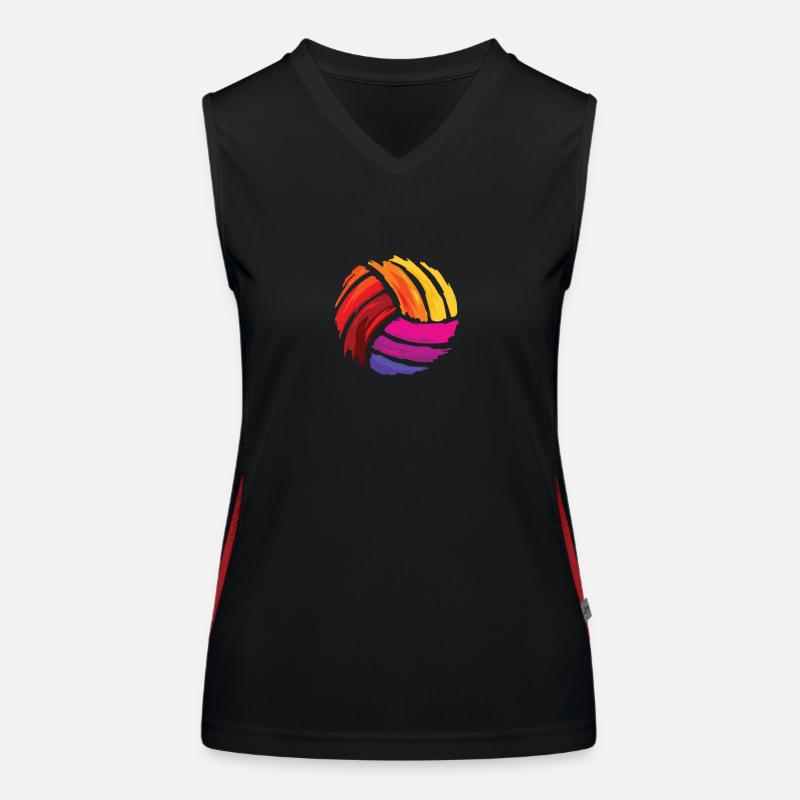 Volleyball Bunt Funktionelles Kontrast-Tank Top für Frauen