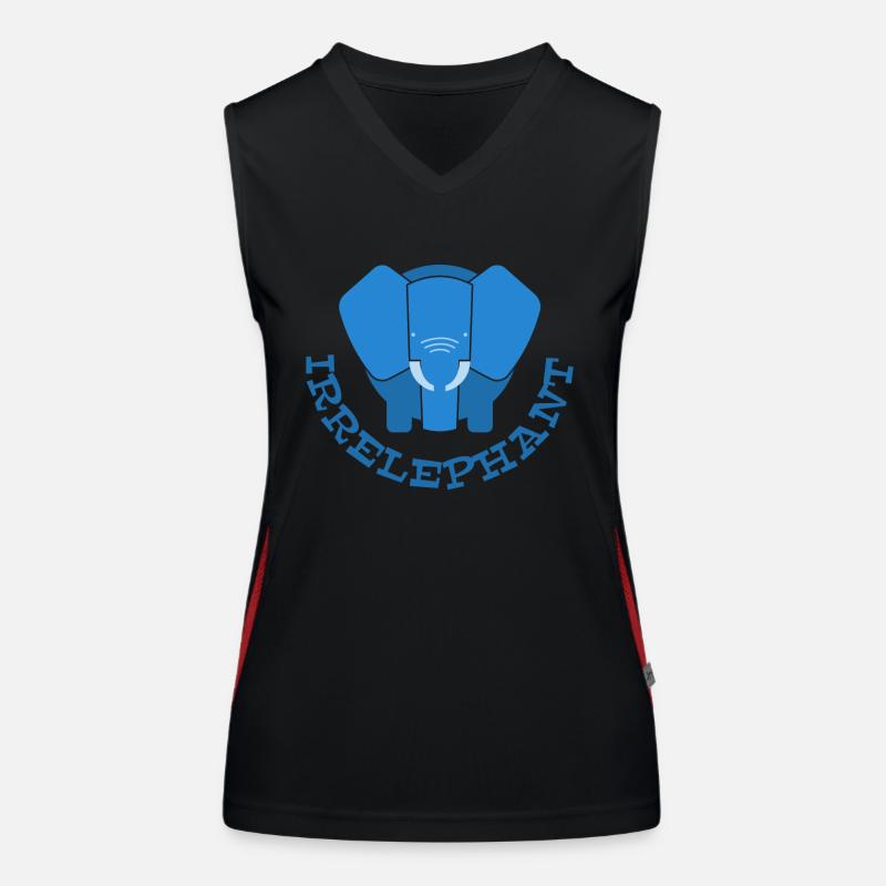 Irrelephant mit dem Elefant Funktionelles Kontrast-Tank Top für Frauen