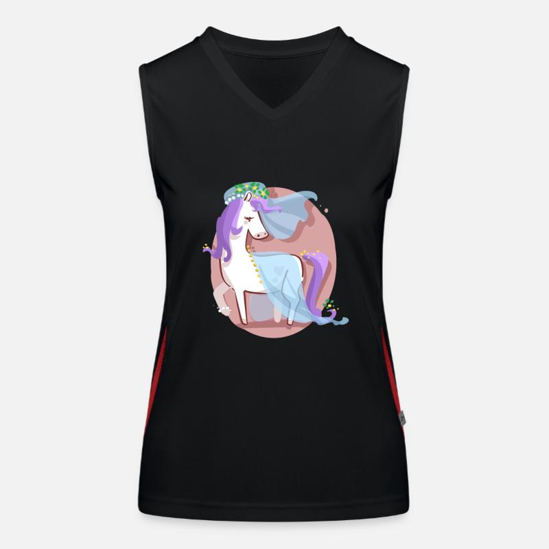 Mariée licorne Débardeur respirant contrasté Femme