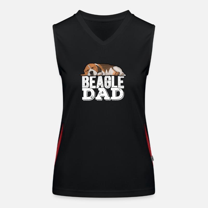 Beagle Hund Herren Beagle Papa Funktionelles Kontrast-Tank Top für Frauen