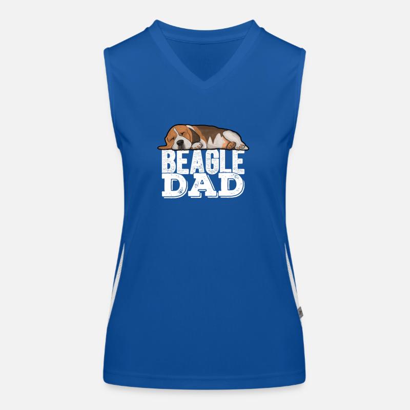 Beagle Hund Herren Beagle Papa Funktionelles Kontrast-Tank Top für Frauen