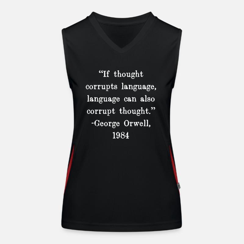 Si la pensée corrompt le langage, le langage peut aussi Débardeur respirant contrasté Femme
