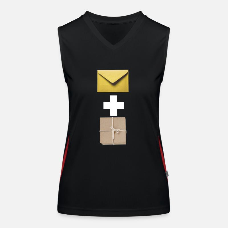 Courrier, courrier, colis. Débardeur respirant contrasté Femme