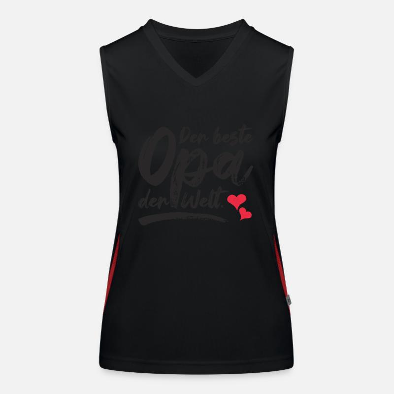 Der beste Opa der Welt Funktionelles Kontrast-Tank Top für Frauen