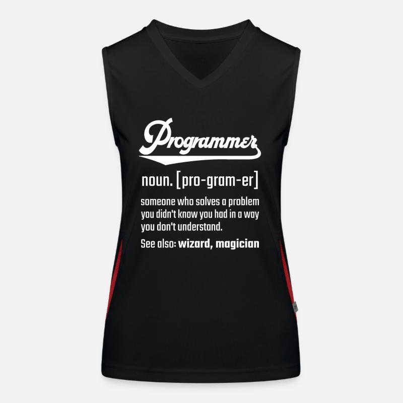 Programmeur programmeur nom nom définition Débardeur respirant contrasté Femme
