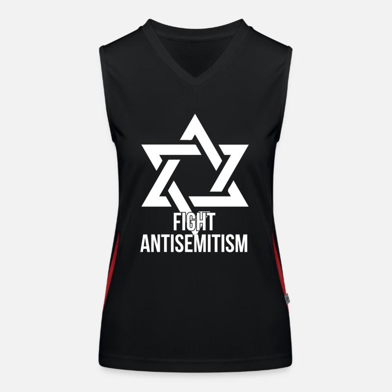 Antisemitismus bekämpfen Funktionelles Kontrast-Tank Top für Frauen