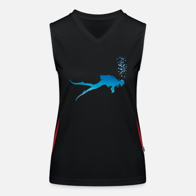 Scuba Diving Scuba Diver Women's Functional Contrast Tank Top