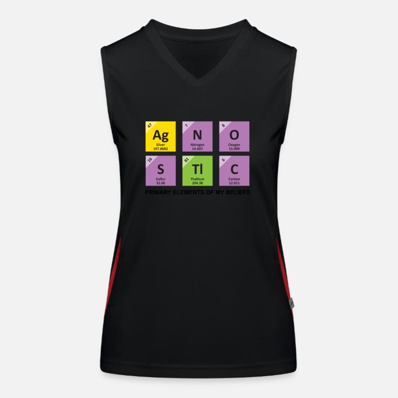 AgNOStiC | Die Hauptelemente meines Glaubens Funktionelles Kontrast-Tank Top für Frauen
