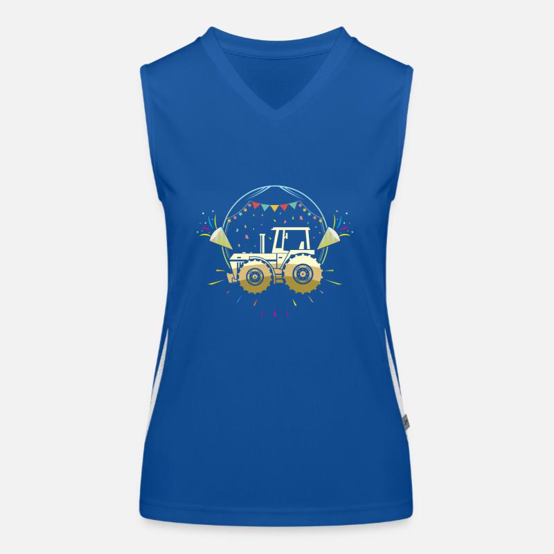 Traktor Kinder Funktionelles Kontrast-Tank Top für Frauen