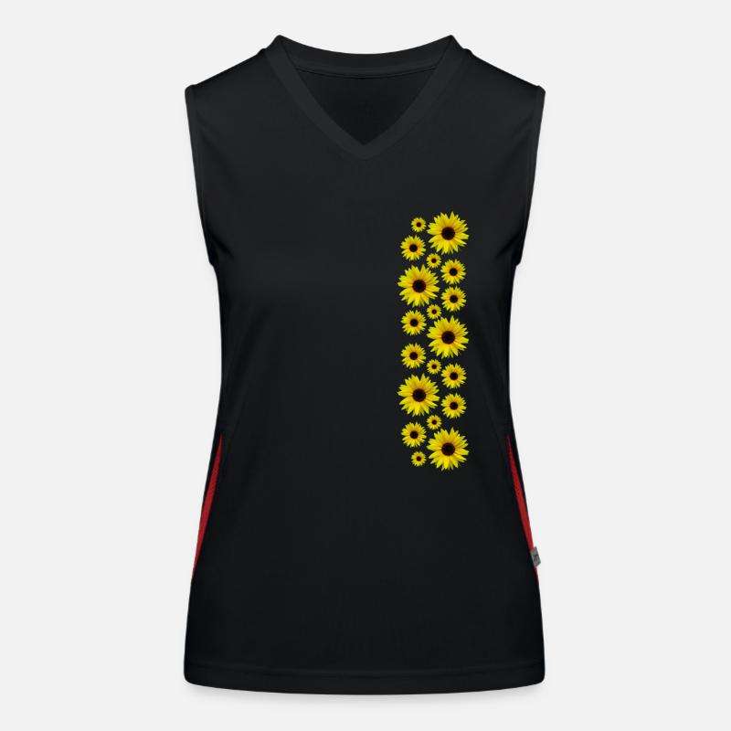 Sonnenblumen, Sonnenblume, Blumen, Blüten, floral Funktionelles Kontrast-Tank Top für Frauen