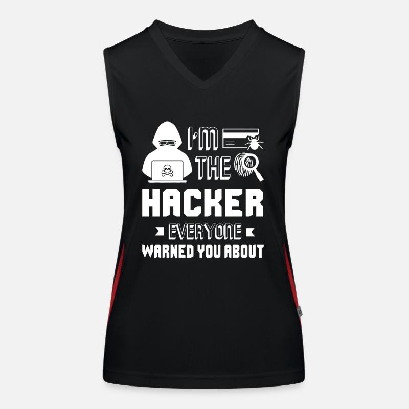 Hacker Ich bin der Hacker Funktionelles Kontrast-Tank Top für Frauen