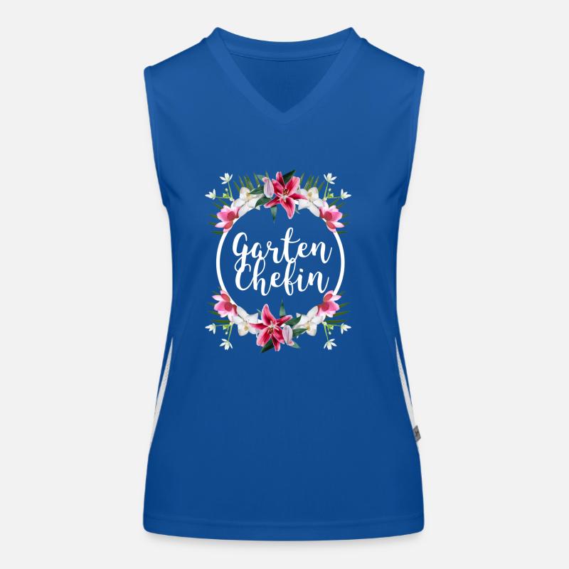 Garten Chefin Gärtnerin Blumen Ruhestands Geschenk Funktionelles Kontrast-Tank Top für Frauen