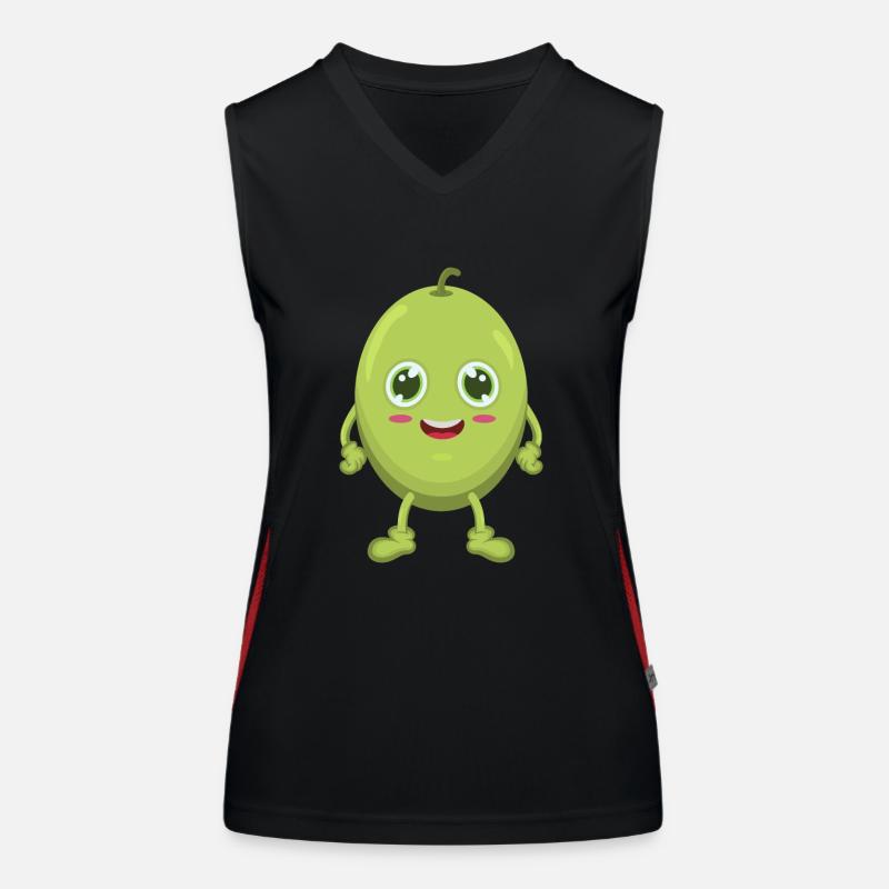 olive Débardeur respirant contrasté Femme