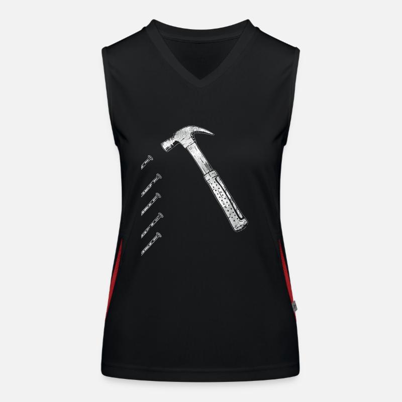 Hammer and nails Women's Functional Contrast Tank Top
