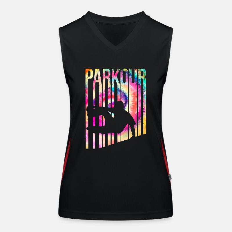 Parkour Retro Funktionelles Kontrast-Tank Top für Frauen