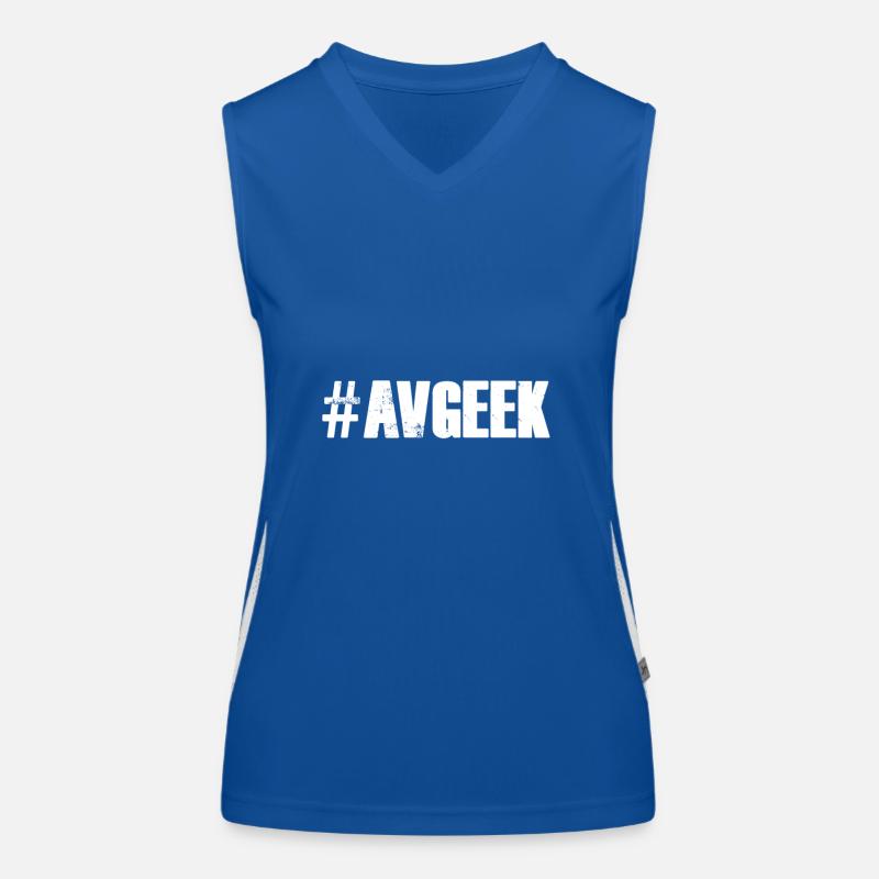 #AVGeek – Passion for Aviation Pilot Women's Functional Contrast Tank Top