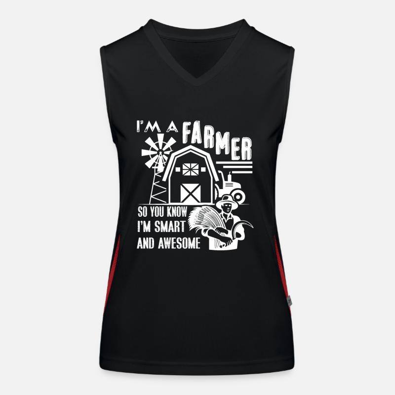 Bauer Ich bin ein großartiger Bauer Funktionelles Kontrast-Tank Top für Frauen