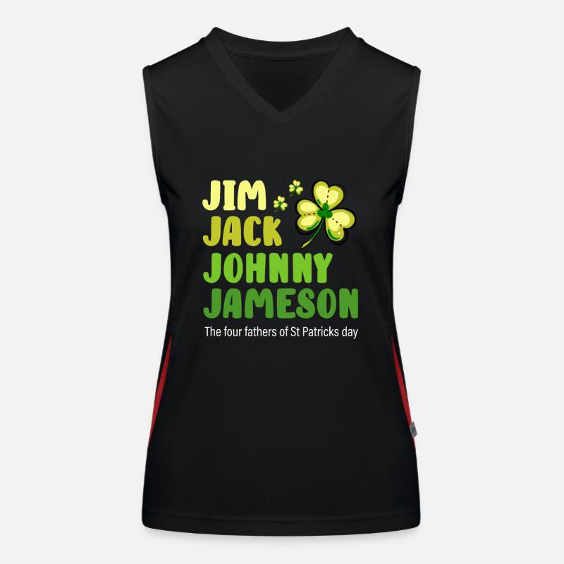 St Patricks Day, St Patricks Day Irish, Paddy, Women's Functional Contrast Tank Top