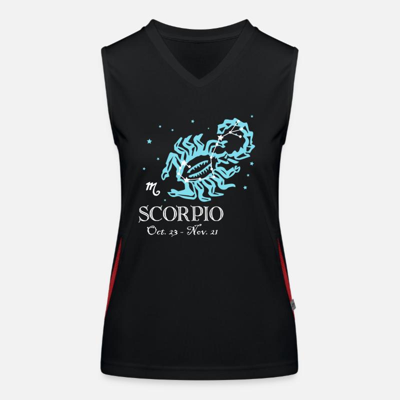 Scorpio the Scorpion Constellation Women's Functional Contrast Tank Top