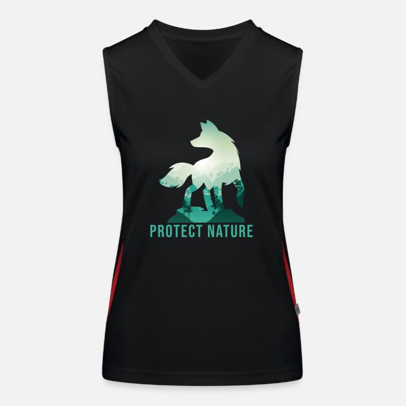 Fox Nature Environmentalist Women's Functional Contrast Tank Top