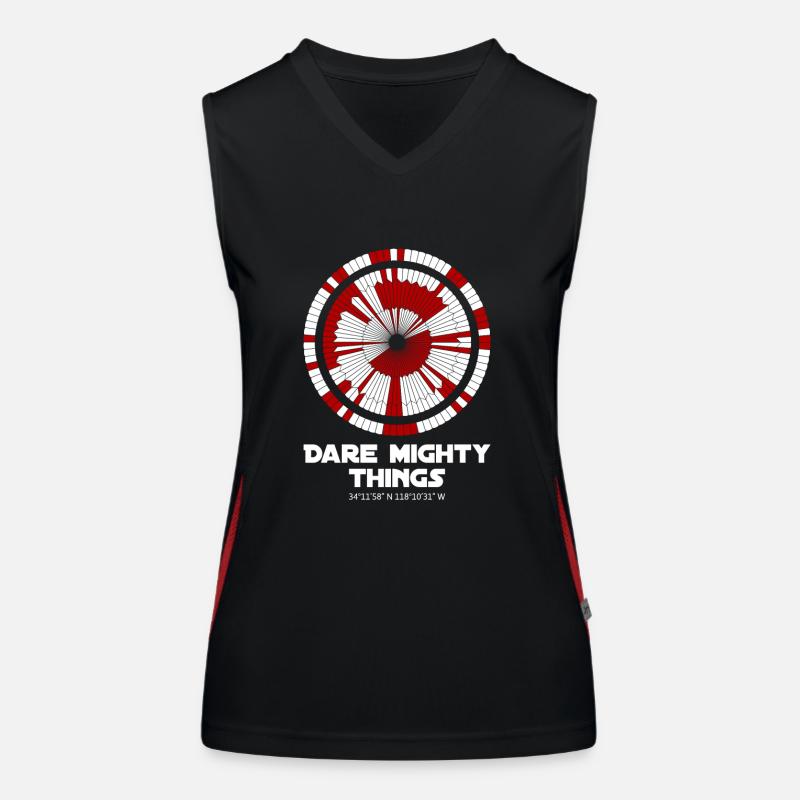 Dare Mighty Things Perseverance Mars Rover Landing Women's Functional Contrast Tank Top