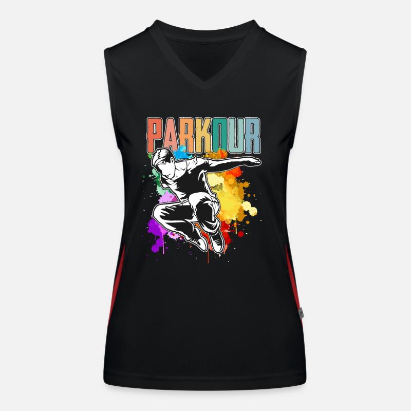 Parkour Funktionelles Kontrast-Tank Top für Frauen