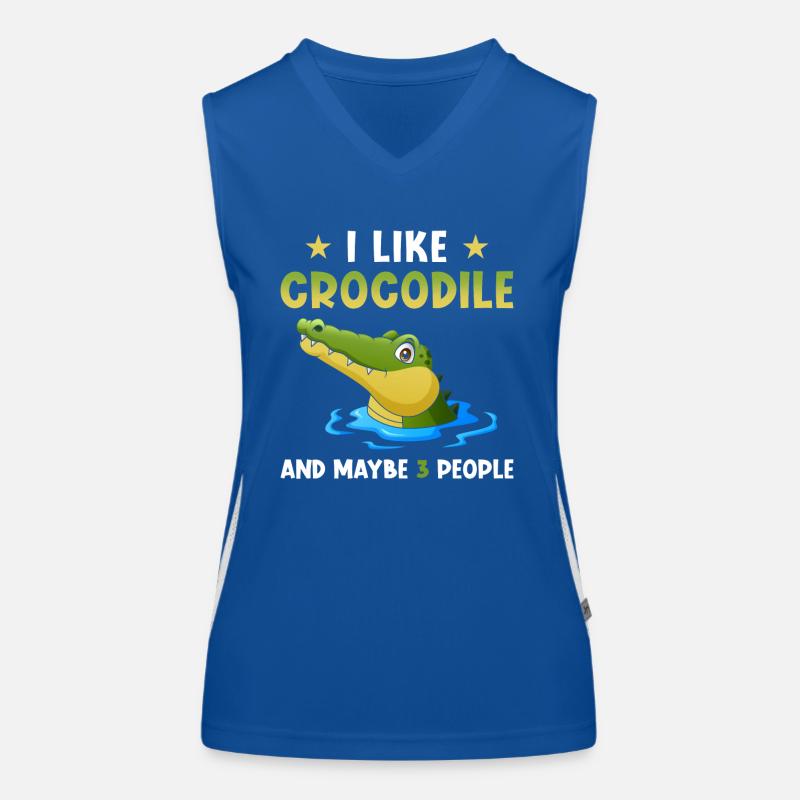 Crocodile Cute Funny Saying Women's Functional Contrast Tank Top