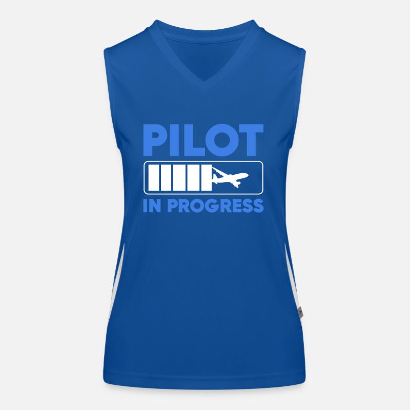 Pilot In Progress Funktionelles Kontrast-Tank Top für Frauen