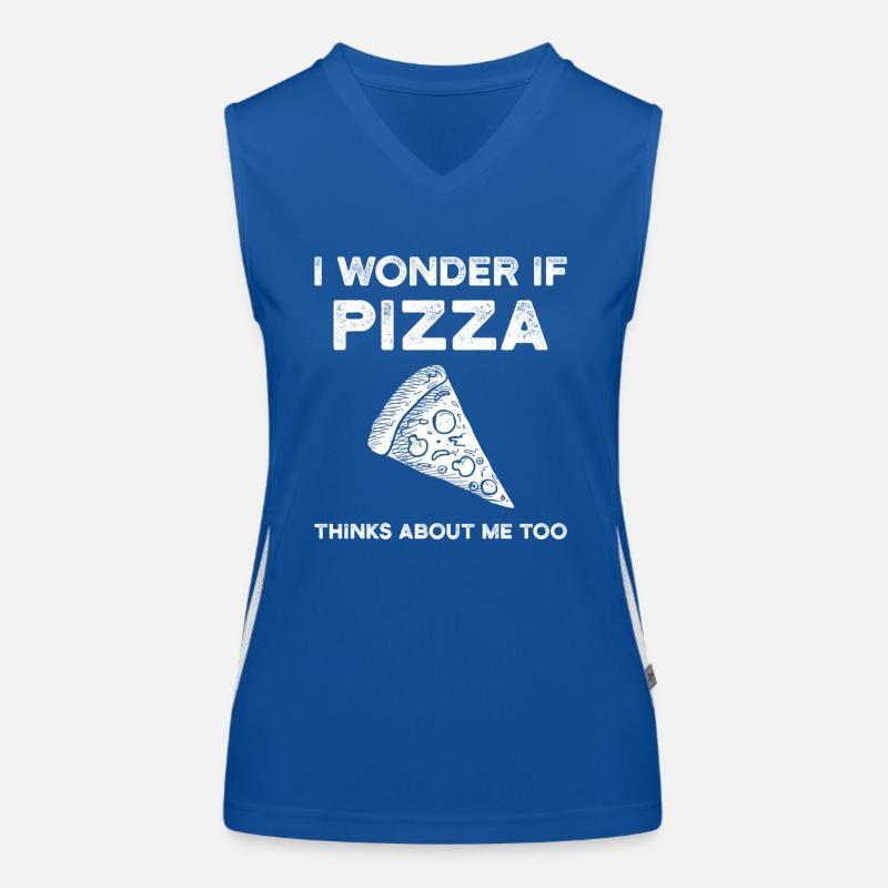 Pizza Funktionelles Kontrast-Tank Top für Frauen