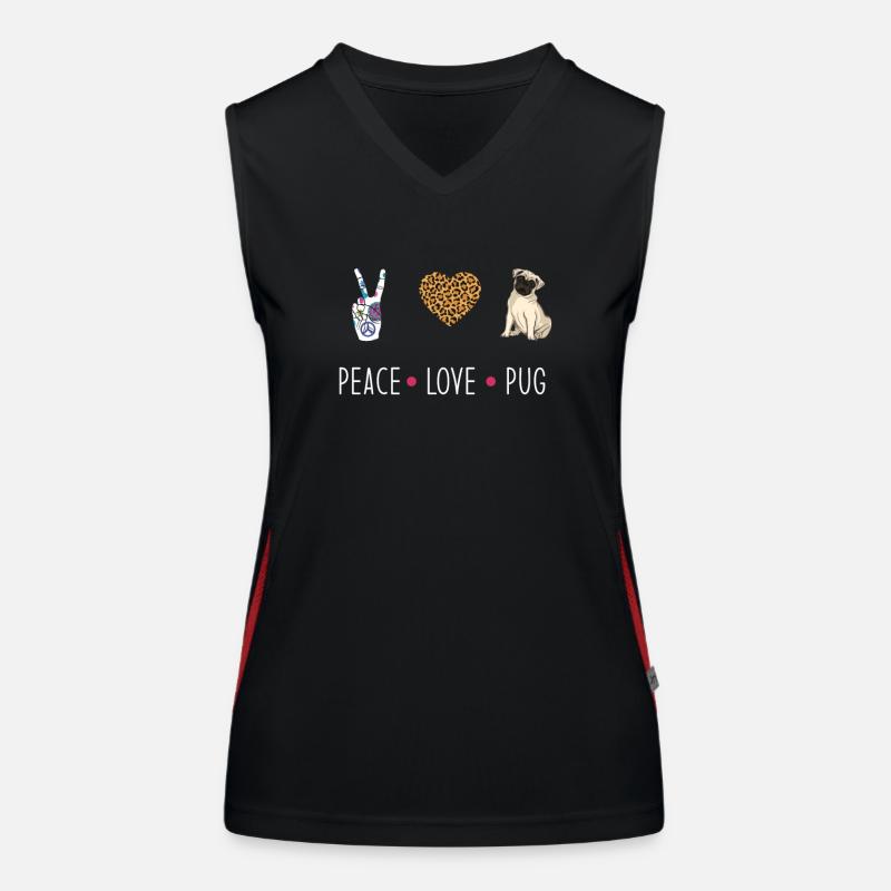 Mops Funktionelles Kontrast-Tank Top für Frauen