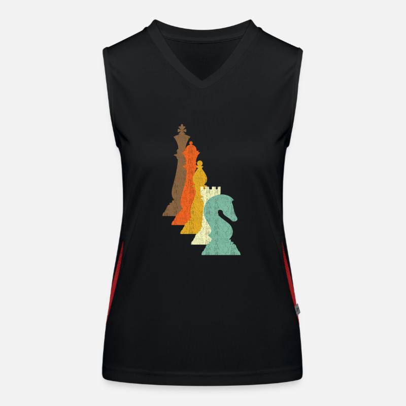 Chess Pieces Chess Gift Women's Functional Contrast Tank Top