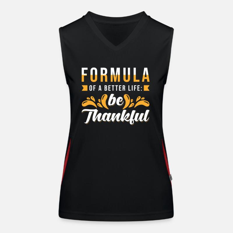 Dankbarkeit Spruch Dankbar Funktionelles Kontrast-Tank Top für Frauen