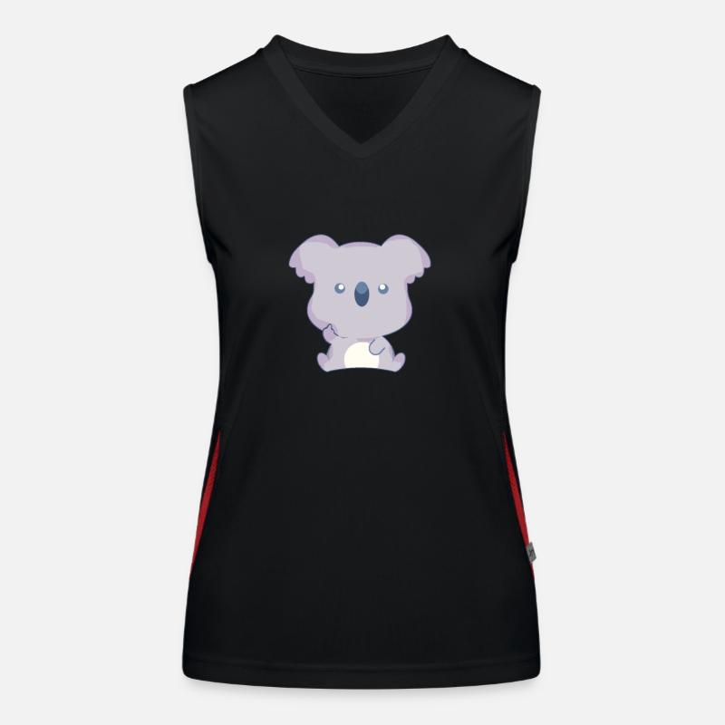 Koala Mittelfinger Funktionelles Kontrast-Tank Top für Frauen