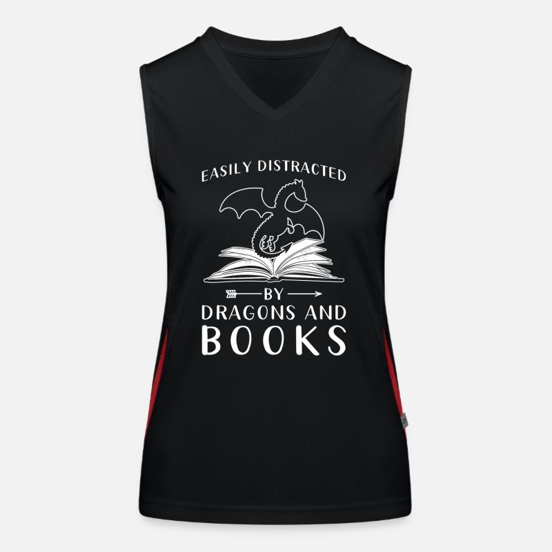 Lesen Bücher Spruch Funktionelles Kontrast-Tank Top für Frauen