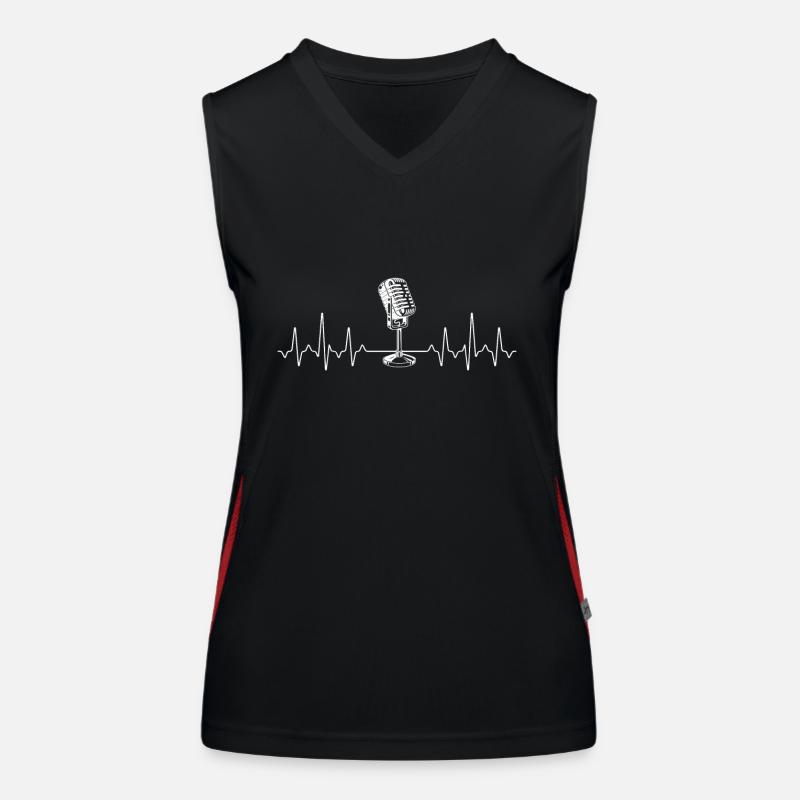 Mikrofon Heartbeat Funktionelles Kontrast-Tank Top für Frauen