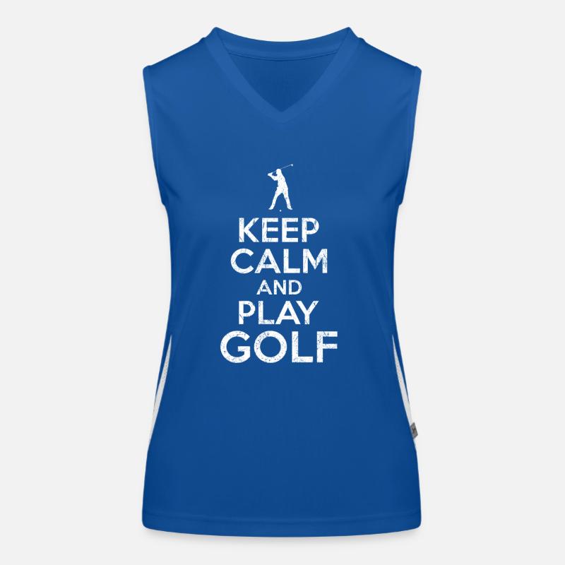 Keep Calm and play Golf Débardeur respirant contrasté Femme