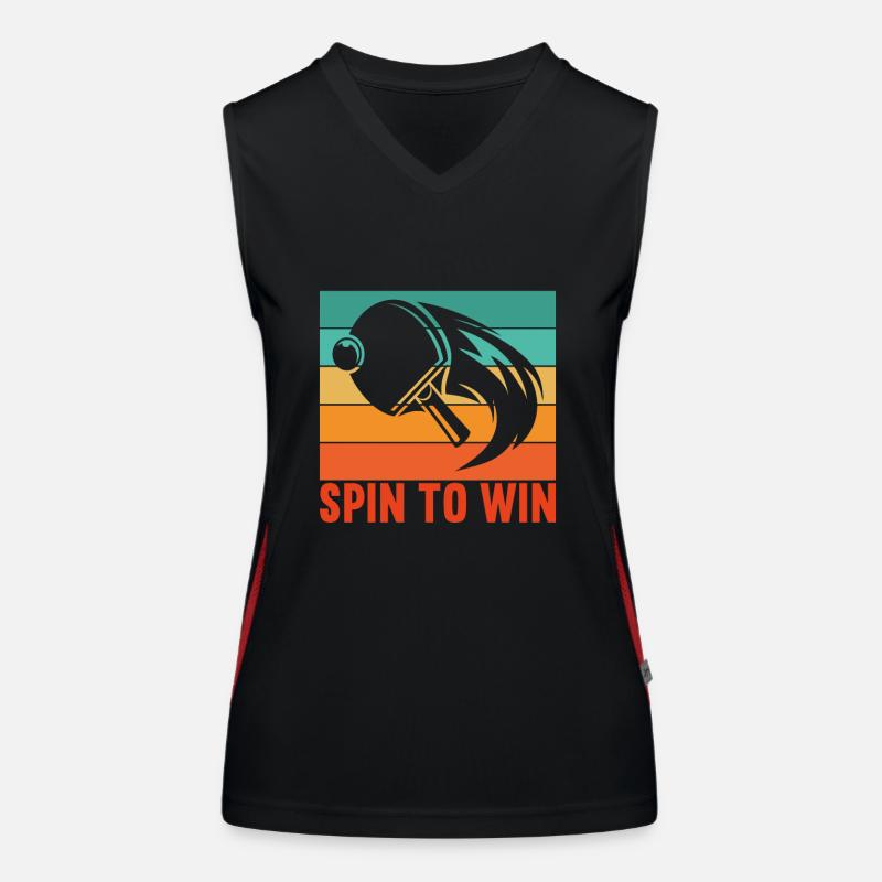 Table Tennis Spin to Win Player Player Women's Functional Contrast Tank Top