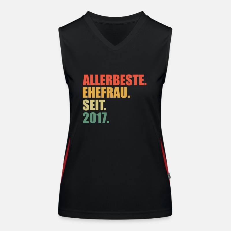 Beste Ehefrau seit 2017 4. Hochzeitstag Funktionelles Kontrast-Tank Top für Frauen