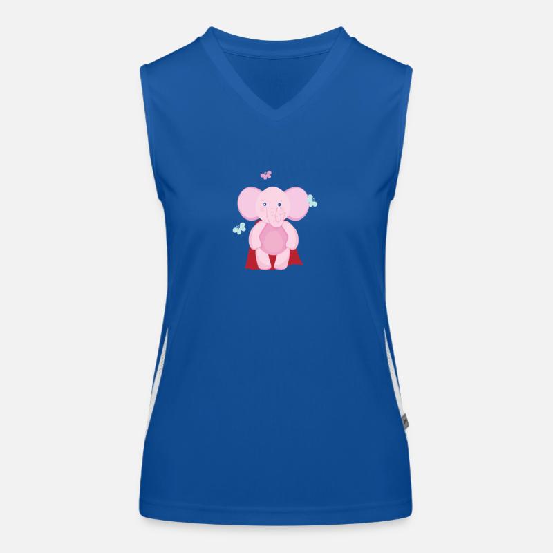 Elefant Superheld Funktionelles Kontrast-Tank Top für Frauen