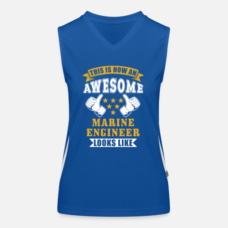 Naval Engineer Gift Women's Functional Contrast Tank Top