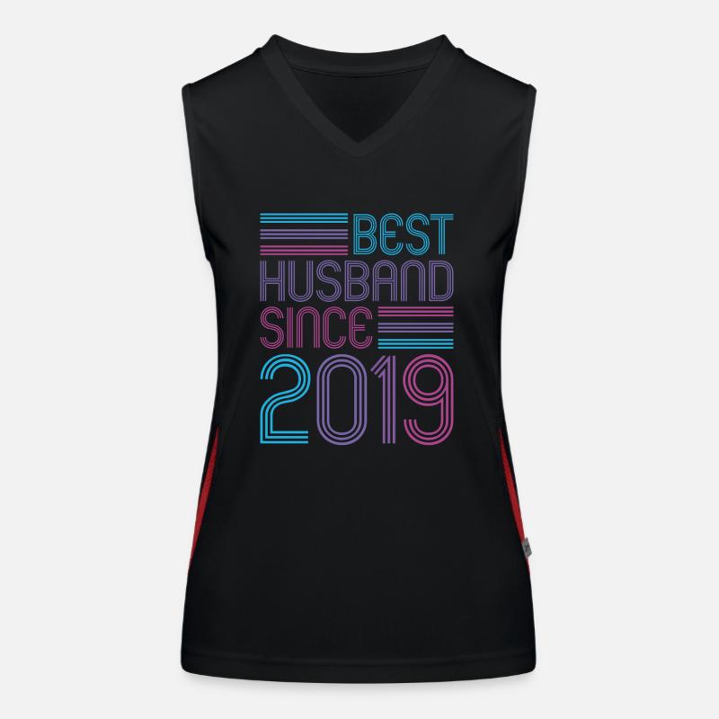Bester Ehemann seit 2019 2. Hochzeitstag Funktionelles Kontrast-Tank Top für Frauen