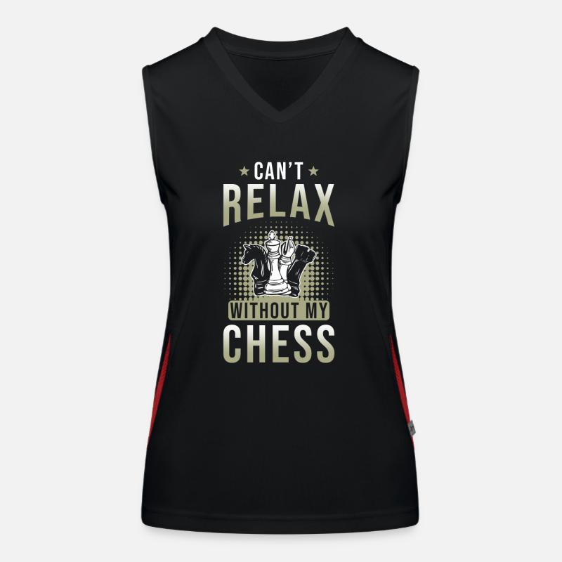 Schach Geschenk Funktionelles Kontrast-Tank Top für Frauen